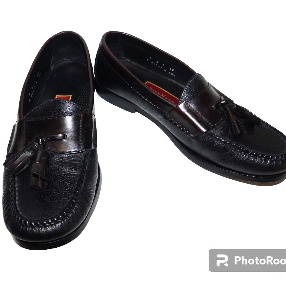 Cole Haan Slip On Leather Loafers With Tassels Size 9